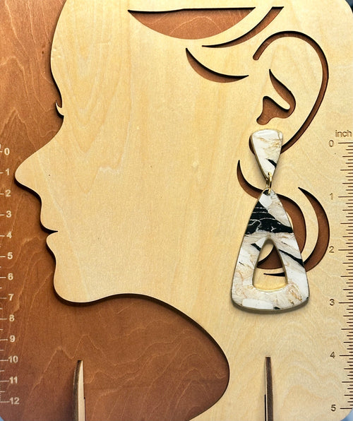 Dune Marble Statement Earrings