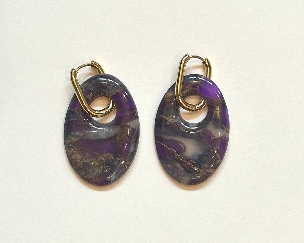 Violet Hour Oval Drop Earrings