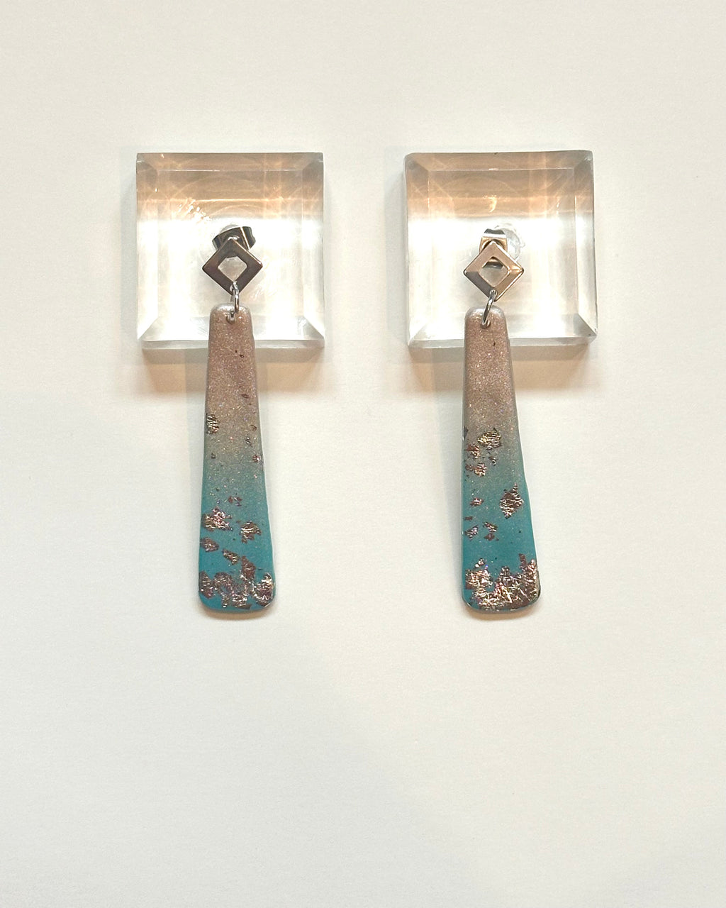 Seaglass Column Drop Earrings