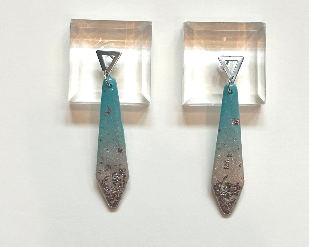 Seaglass Shard Drop Earrings