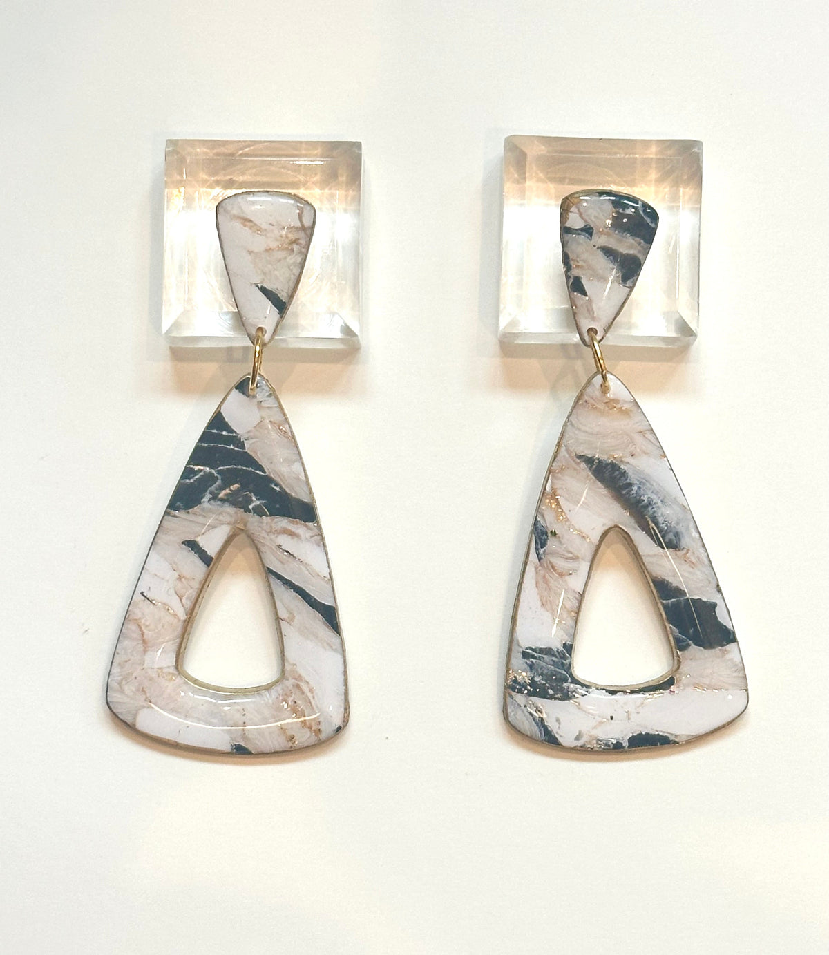 Dune Marble Statement Earrings